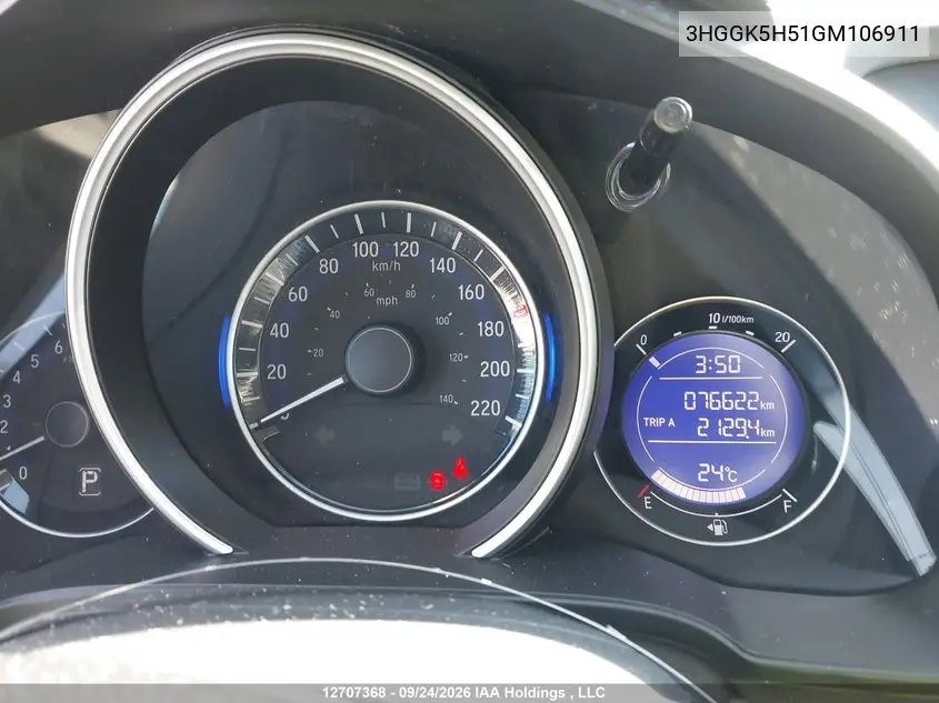 2016 HONDA FIT VIN 3HGGK5H51GM106911 — фото 7