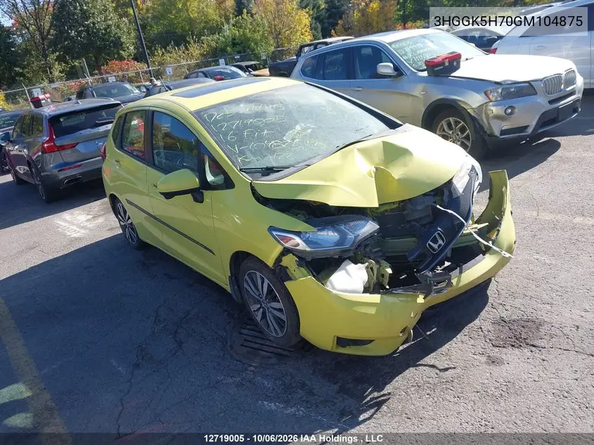 HONDA FIT 2016, VIN 3HGGK5H70GM104875