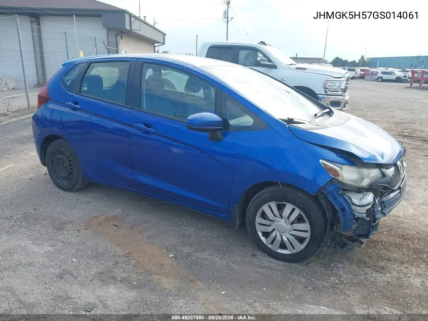 HONDA FIT 2016, VIN JHMGK5H57GS014061