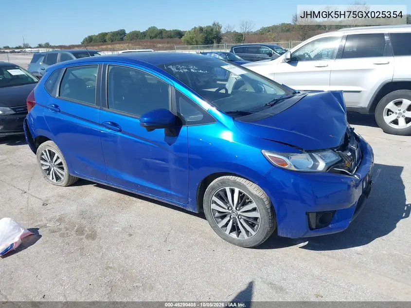 HONDA FIT 2016, VIN JHMGK5H75GX025354