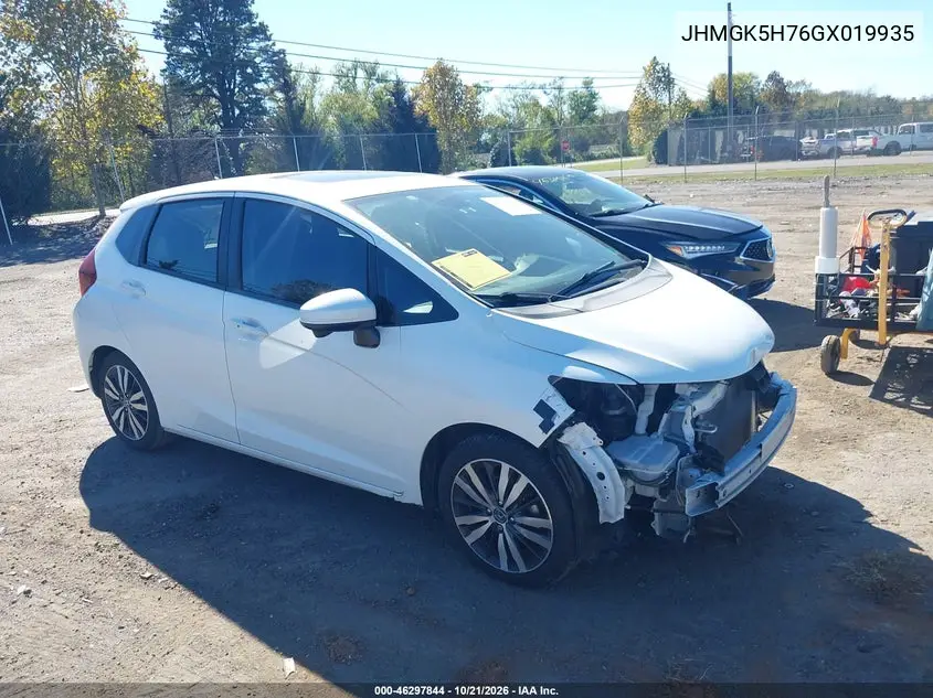 HONDA FIT 2016, VIN JHMGK5H76GX019935