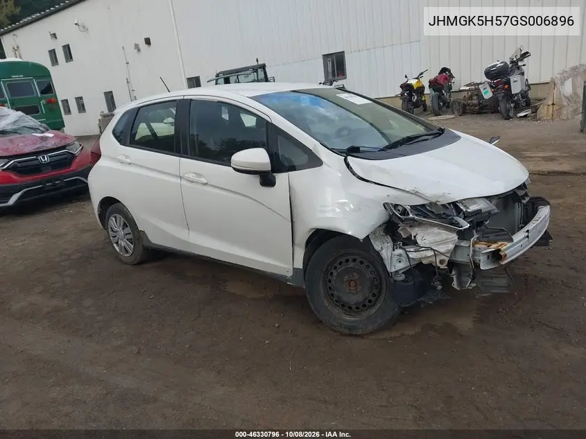 HONDA FIT 2016, VIN JHMGK5H57GS006896