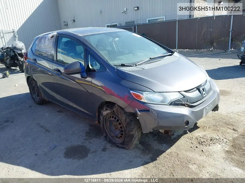 HONDA FIT 2017, VIN 3HGGK5H51HM100222