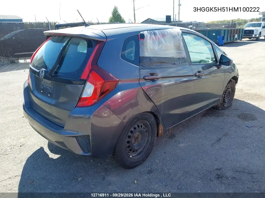 2017 HONDA FIT VIN 3HGGK5H51HM100222 — фото 4