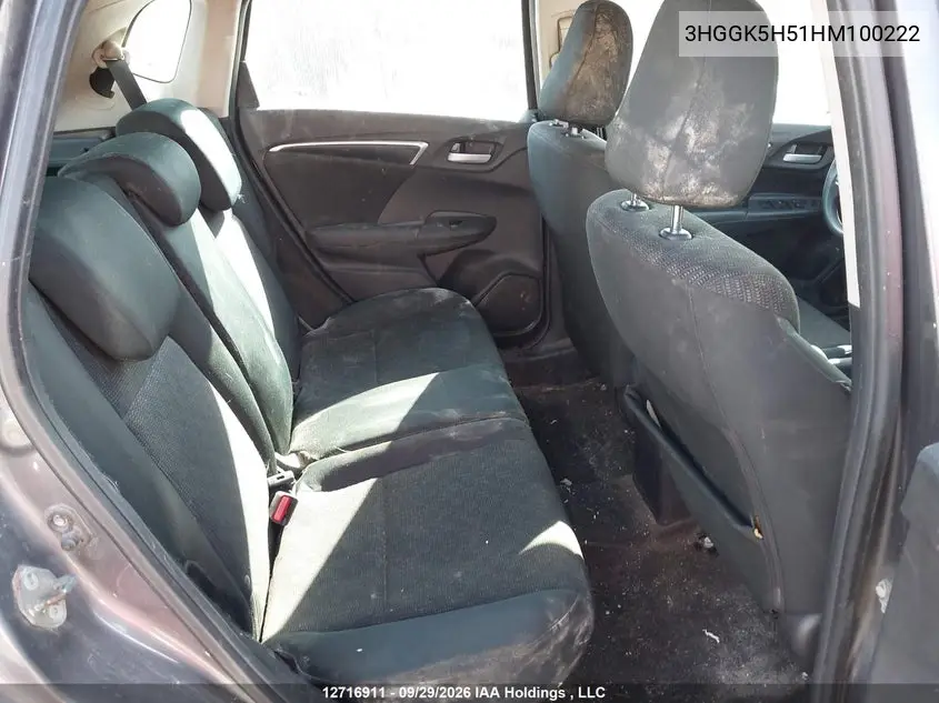 2017 HONDA FIT VIN 3HGGK5H51HM100222 — фото 8