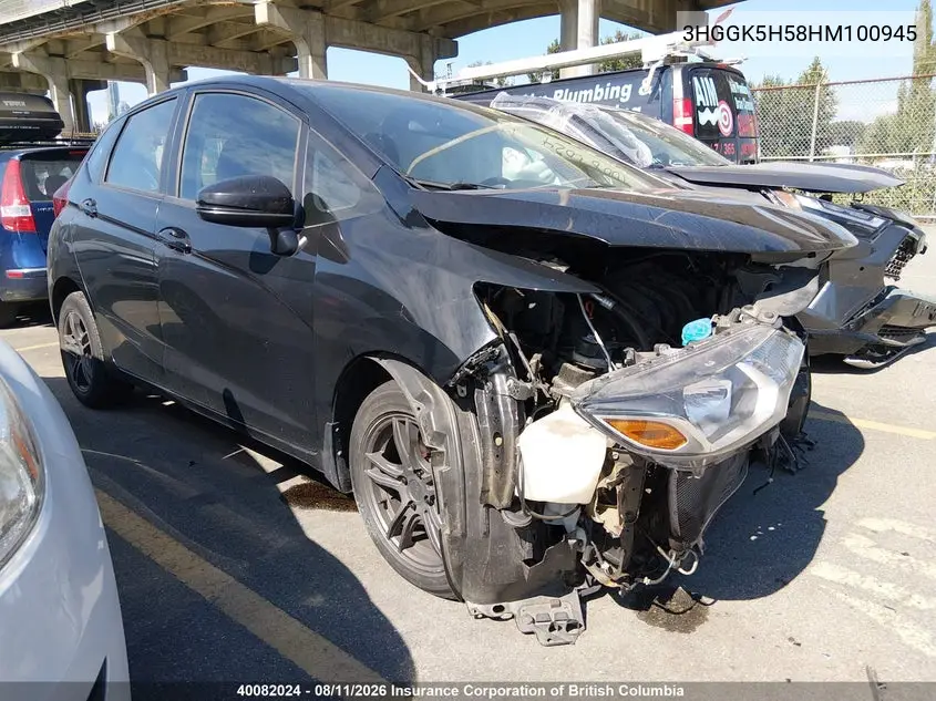 HONDA FIT 2017, VIN 3HGGK5H58HM100945