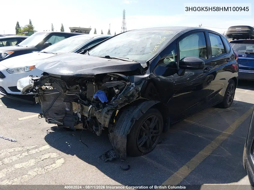2017 HONDA FIT VIN 3HGGK5H58HM100945 — фото 2