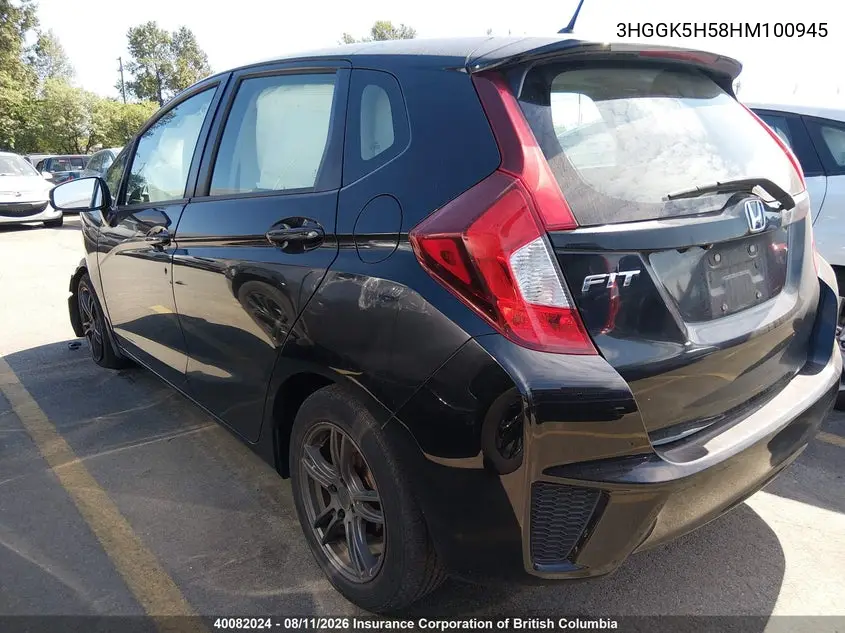 2017 HONDA FIT VIN 3HGGK5H58HM100945 — фото 3