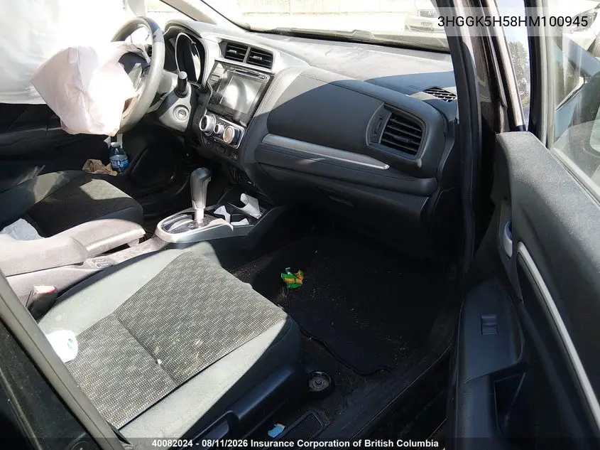 2017 HONDA FIT VIN 3HGGK5H58HM100945 — фото 5