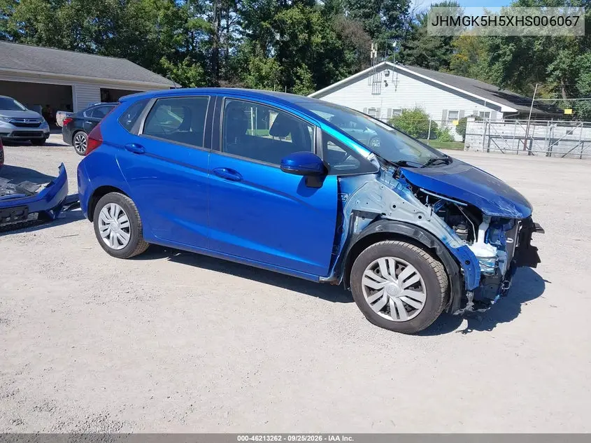 HONDA FIT 2017, VIN JHMGK5H5XHS006067