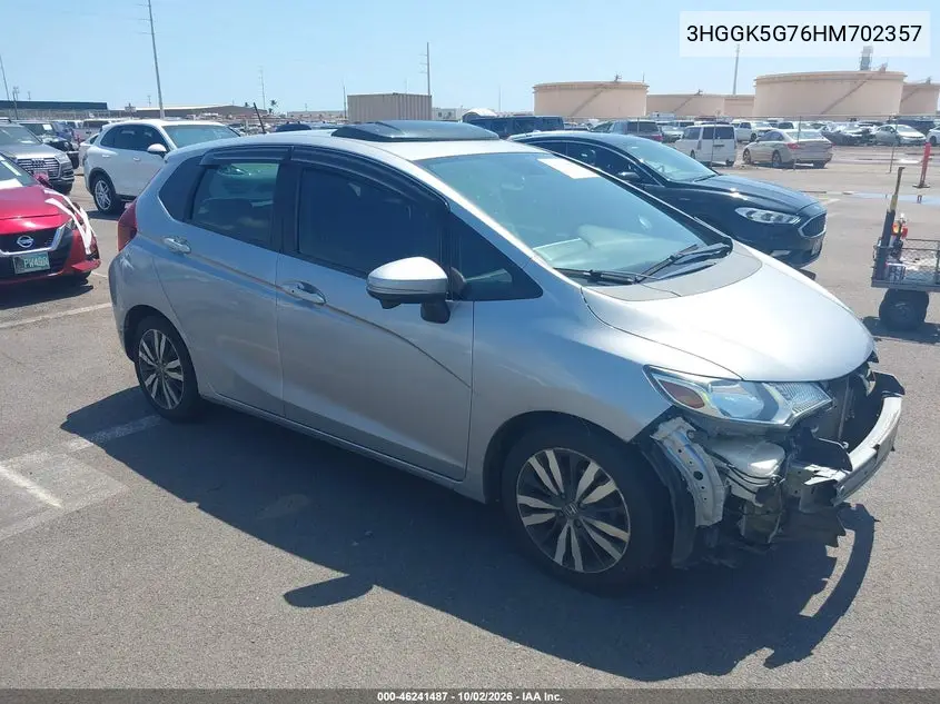 HONDA FIT 2017, VIN 3HGGK5G76HM702357