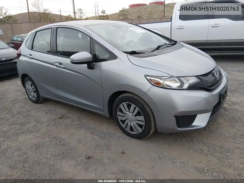 HONDA FIT 2017, VIN JHMGK5H51HS020763