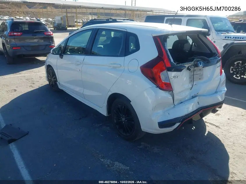 2018 HONDA FIT VIN 3HGGK5H65JM700286 — фото 3