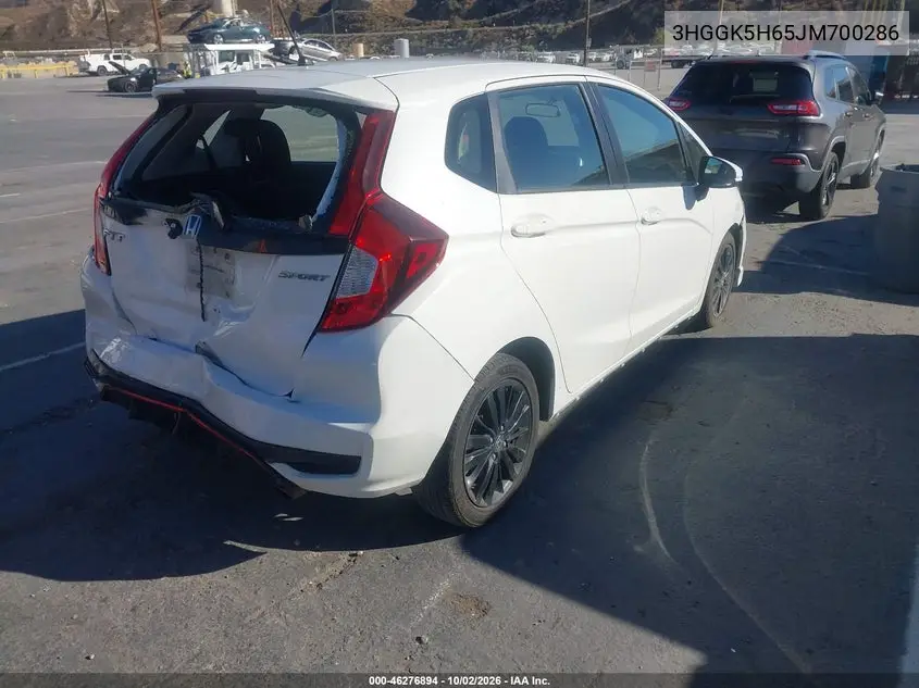 2018 HONDA FIT VIN 3HGGK5H65JM700286 — фото 4
