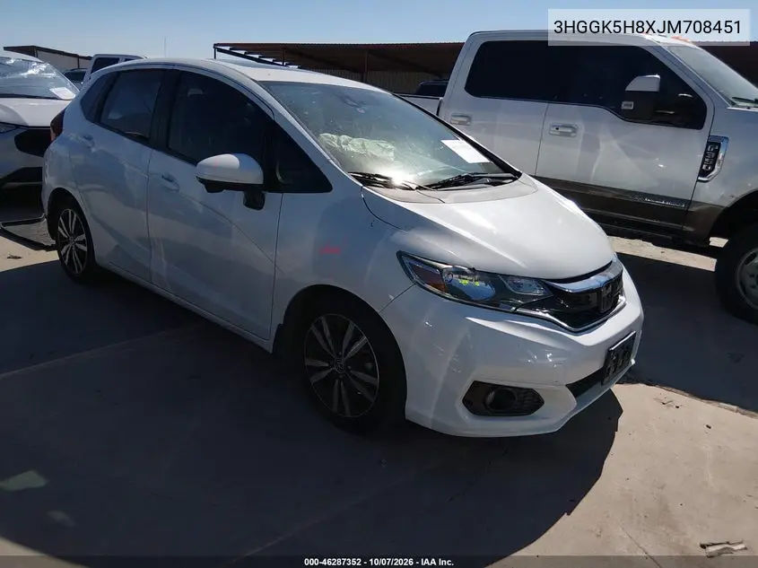 HONDA FIT 2018, VIN 3HGGK5H8XJM708451