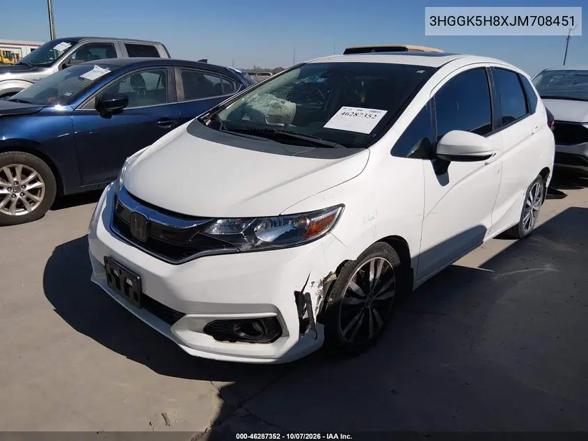2018 HONDA FIT VIN 3HGGK5H8XJM708451 — фото 2