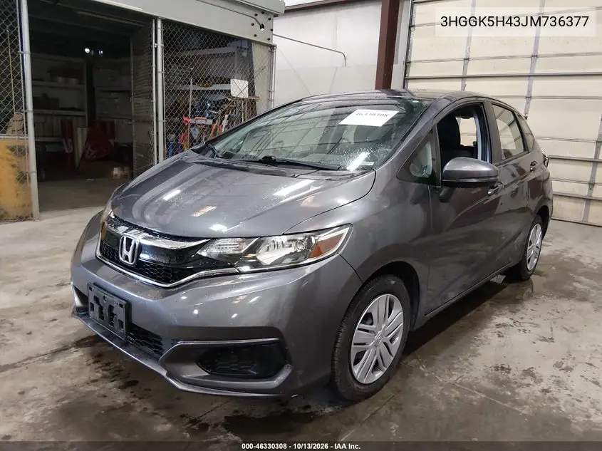 2018 HONDA FIT VIN 3HGGK5H43JM736377 — фото 2