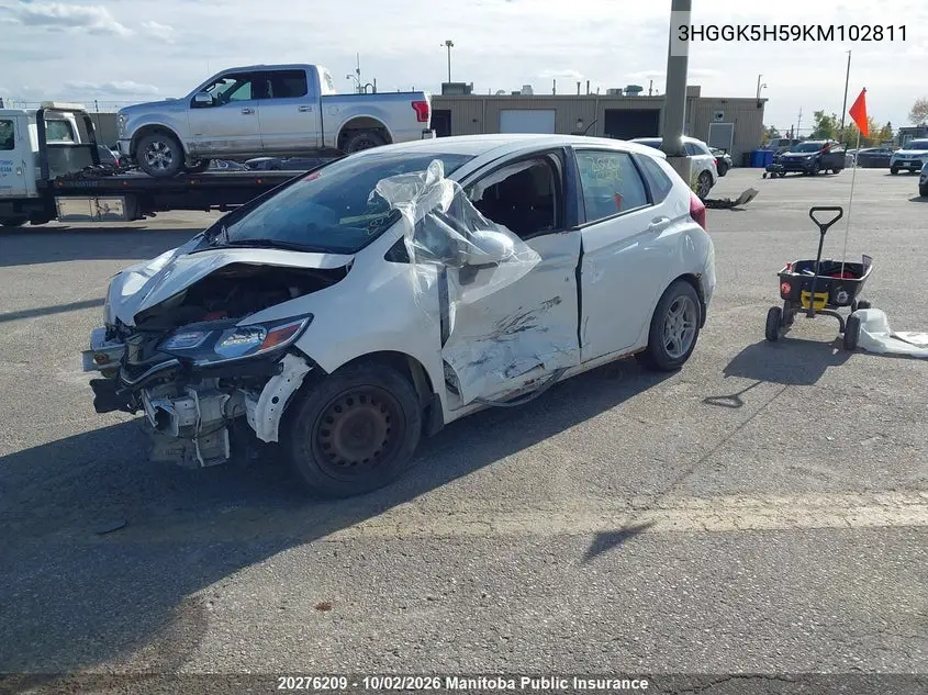 2019 HONDA FIT VIN 3HGGK5H59KM102811 — фото 2