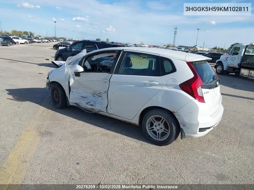 2019 HONDA FIT VIN 3HGGK5H59KM102811 — фото 3