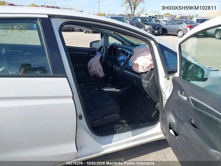 2019 HONDA FIT VIN 3HGGK5H59KM102811 — фото 5