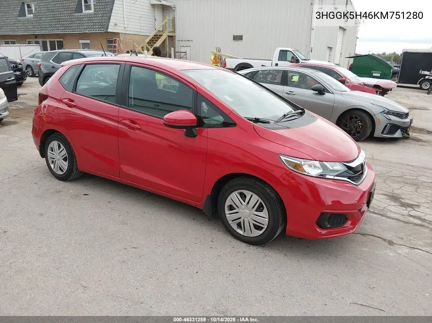 HONDA FIT 2019, VIN 3HGGK5H46KM751280