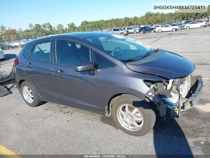 HONDA FIT 2019, VIN 3HGGK5H48KM725411