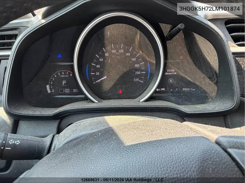2020 HONDA FIT VIN 3HGGK5H72LM101874 — фото 11
