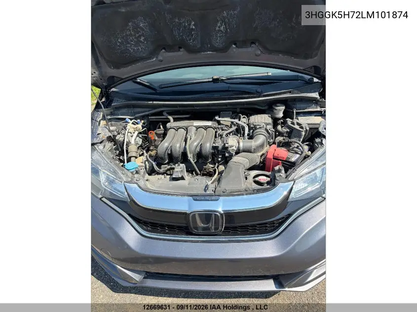 2020 HONDA FIT VIN 3HGGK5H72LM101874 — фото 3