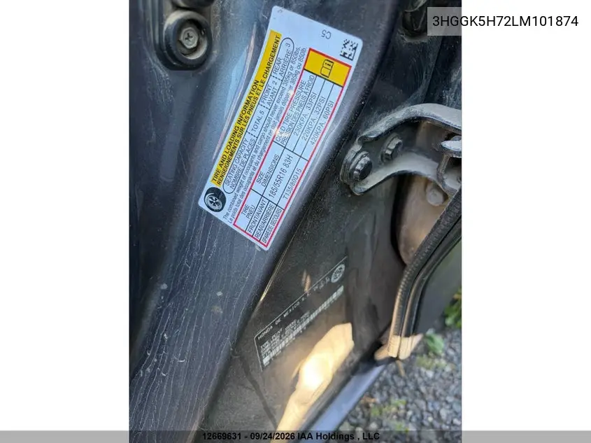 2020 HONDA FIT VIN 3HGGK5H72LM101874 — фото 4