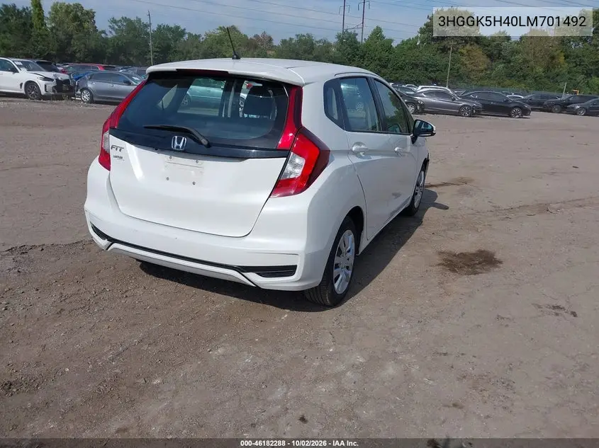 2020 HONDA FIT VIN 3HGGK5H40LM701492 — фото 4