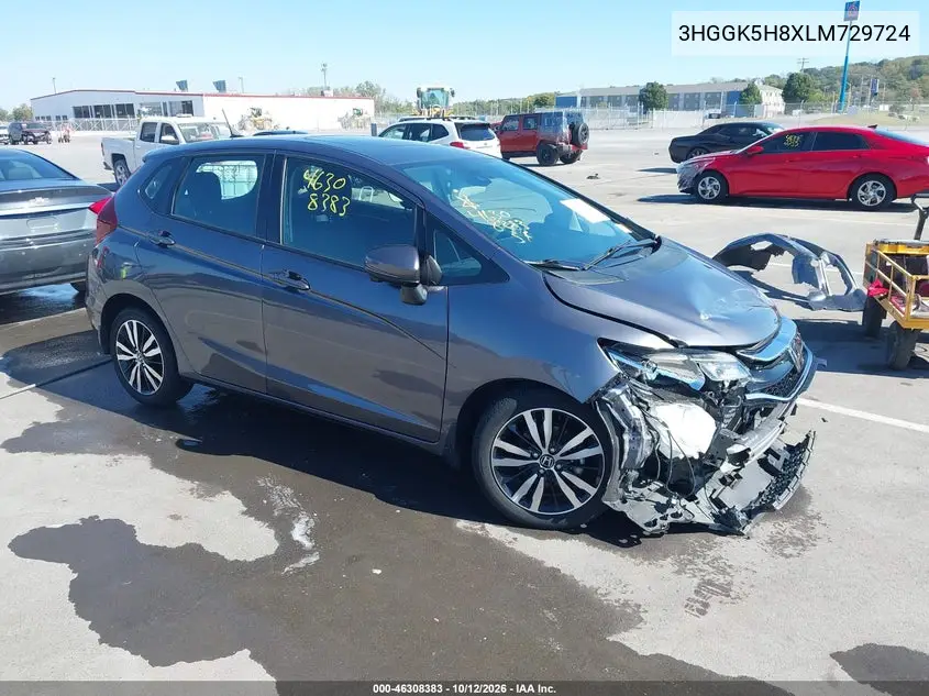 HONDA FIT 2020, VIN 3HGGK5H8XLM729724