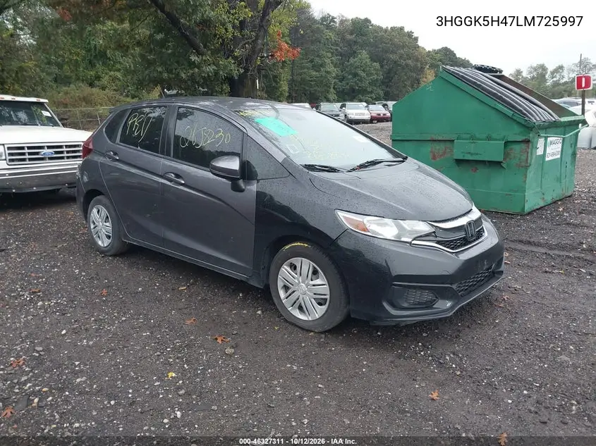 HONDA FIT 2020, VIN 3HGGK5H47LM725997