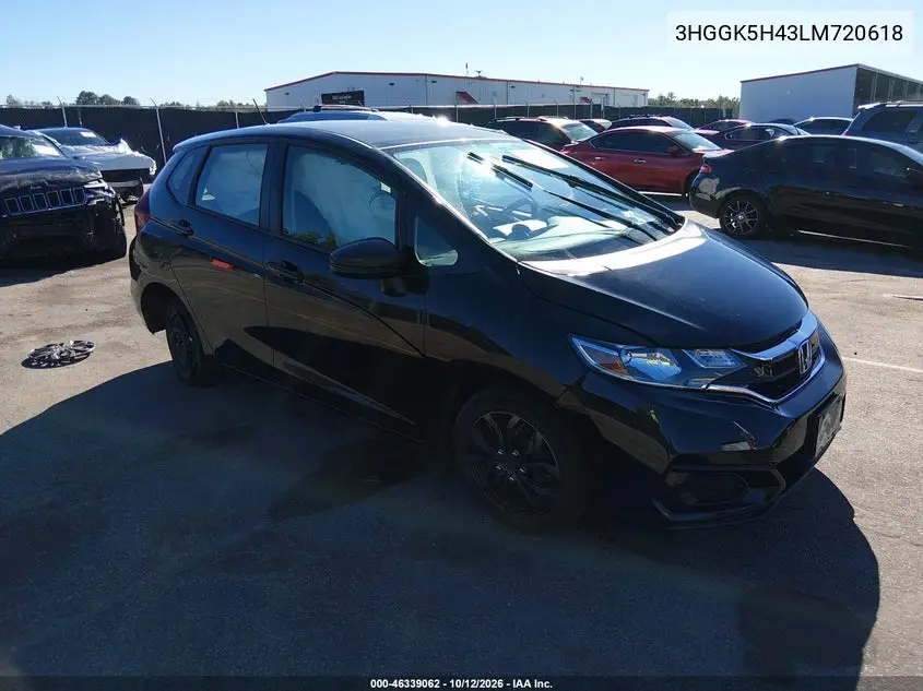 HONDA FIT 2020, VIN 3HGGK5H43LM720618