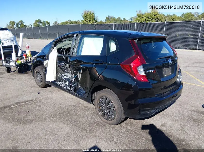 2020 HONDA FIT VIN 3HGGK5H43LM720618 — фото 3