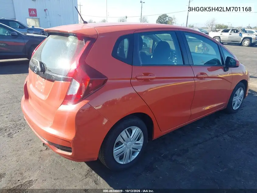 2020 HONDA FIT VIN 3HGGK5H42LM701168 — фото 4
