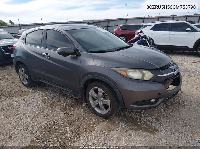 HONDA HR-V 2016, VIN 3CZRU5H56GM753798