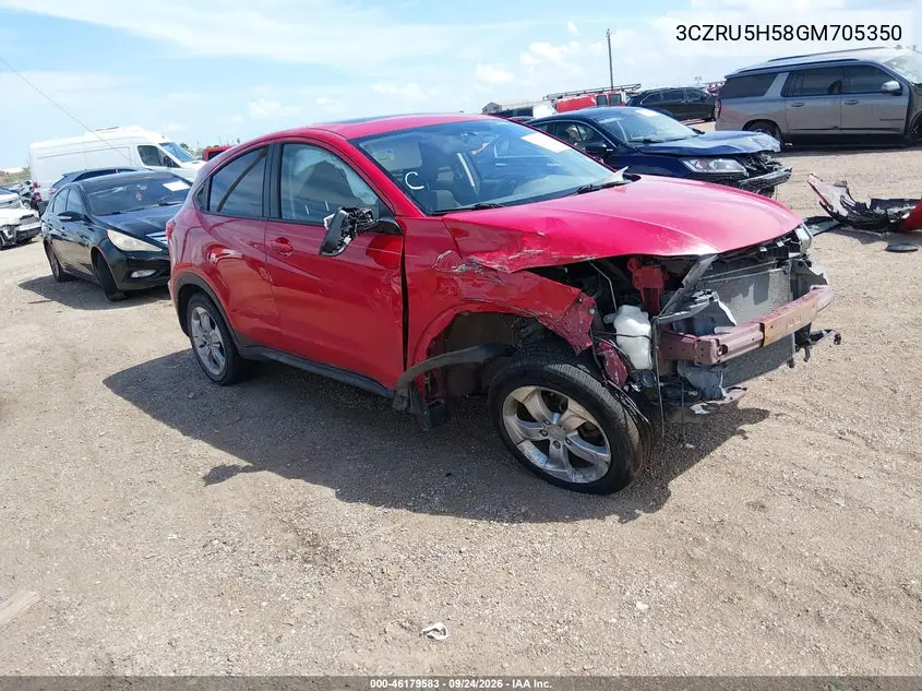 HONDA HR-V 2016, VIN 3CZRU5H58GM705350