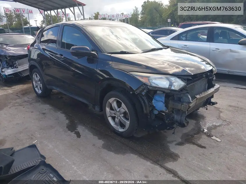 HONDA HR-V 2016, VIN 3CZRU6H5XGM763630