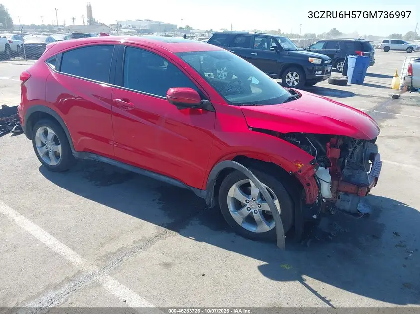HONDA HR-V 2016, VIN 3CZRU6H57GM736997