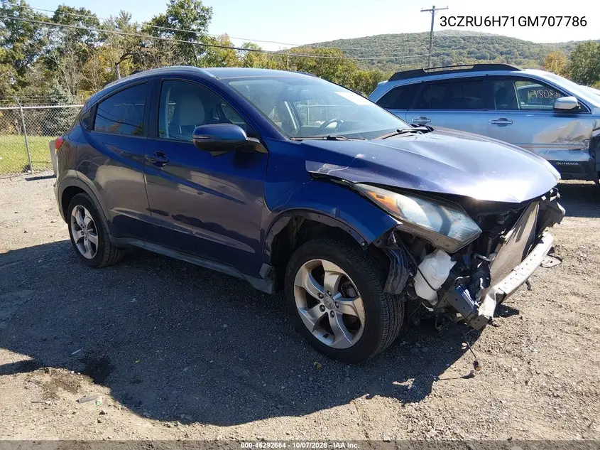 HONDA HR-V 2016, VIN 3CZRU6H71GM707786