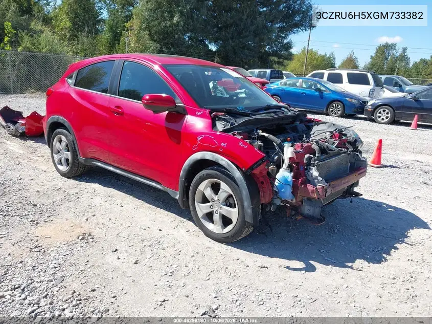 HONDA HR-V 2016, VIN 3CZRU6H5XGM733382