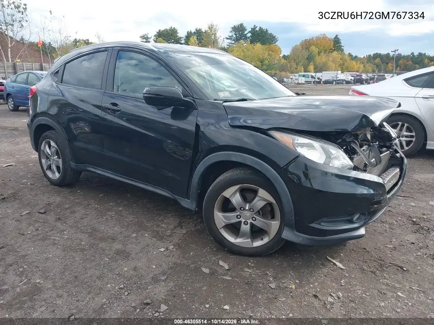 HONDA HR-V 2016, VIN 3CZRU6H72GM767334