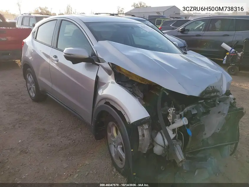 HONDA HR-V 2016, VIN 3CZRU6H50GM738316
