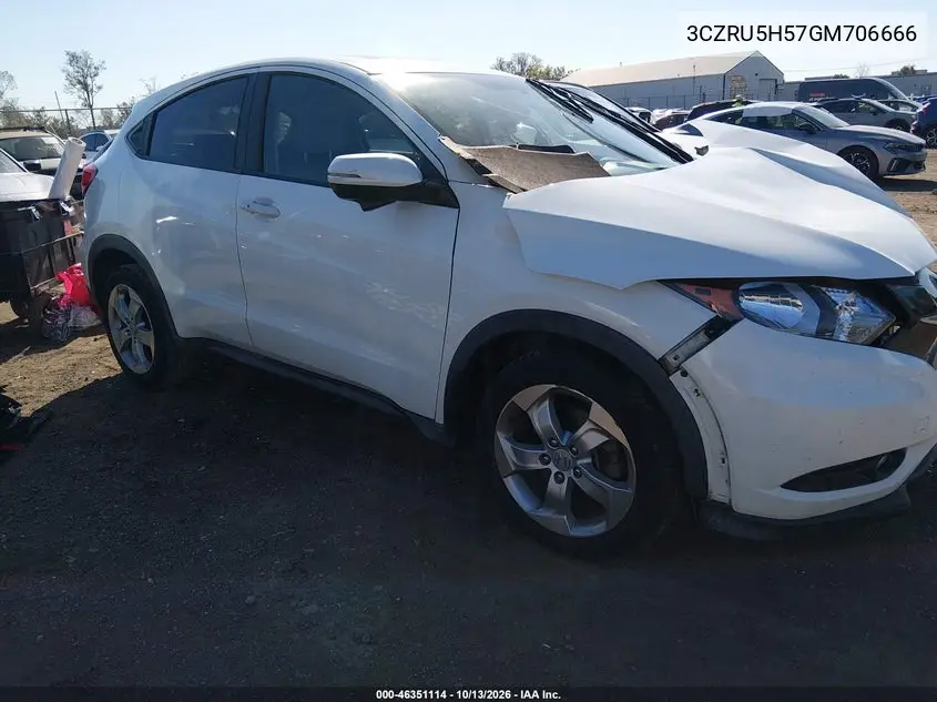HONDA HR-V 2016, VIN 3CZRU5H57GM706666