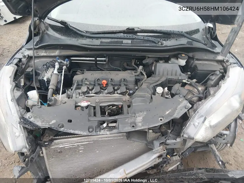 2017 HONDA HR-V VIN 3CZRU6H58HM106424 — фото 10