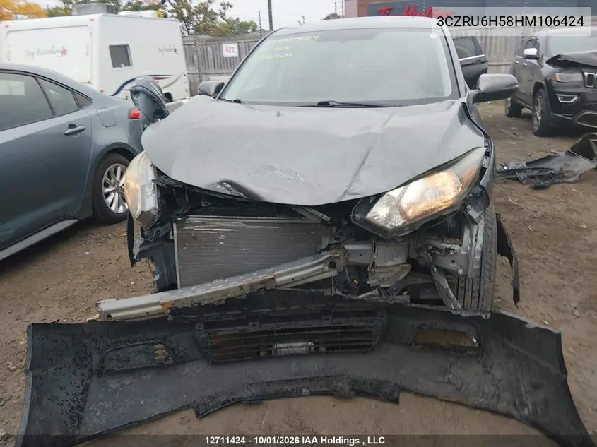 2017 HONDA HR-V VIN 3CZRU6H58HM106424 — фото 13