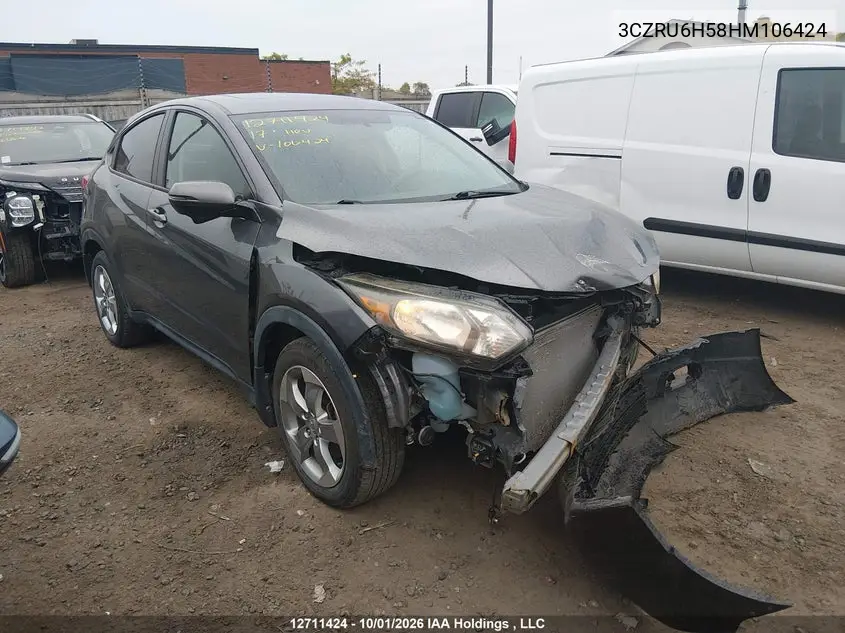 2017 HONDA HR-V VIN 3CZRU6H58HM106424 — фото 14