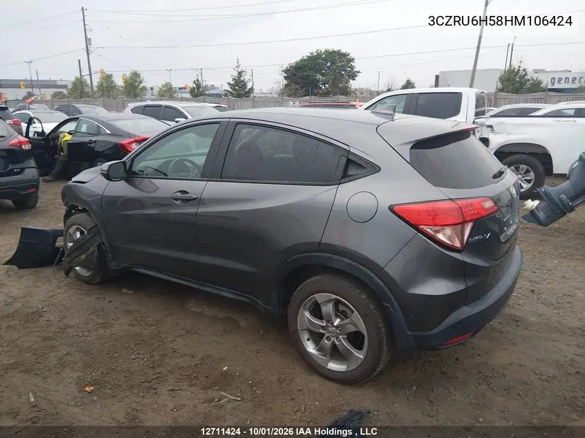 2017 HONDA HR-V VIN 3CZRU6H58HM106424 — фото 15