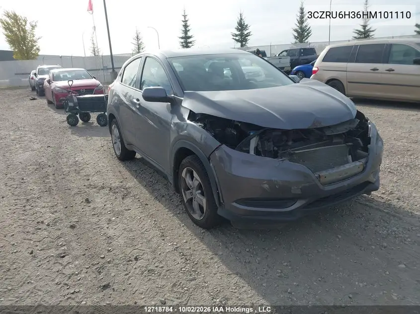 HONDA HR-V 2017, VIN 3CZRU6H36HM101110