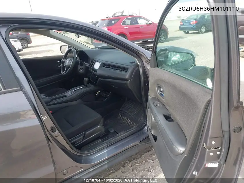 2017 HONDA HR-V VIN 3CZRU6H36HM101110 — фото 5
